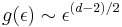 g(\epsilon)\sim \epsilon^{(d-2)/2}