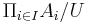 \Pi_{i\in I}A_i/U