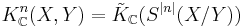  K_{\mathbb{C}}^{n}(X,Y)=\tilde K_{\mathbb{C}}(S^{|n|}(X/Y))