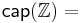 \mathsf{cap}(\mathbb{Z}) = 