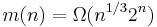 m(n) = \Omega(n^{1/3}2^n)