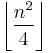  \left\lfloor \frac{n^2}{4} \right\rfloor