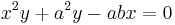 x^2y%2Ba^2y-abx=0