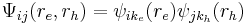  \Psi_{ij} (r_e, r_h) = \psi_{ik_e}(r_e) \psi_{jk_h} (r_h)