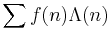 \sum f(n)\Lambda(n)