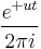 \frac{e^{%2But}}{2\pi i}