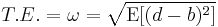 T.E. = \omega =\sqrt{\operatorname{E}[(d -  b)^2]}