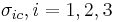 \sigma_{ic}, i=1,2,3