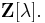 \mathbf{Z}[\lambda].