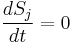  \frac{dS_j}{dt} = 0 