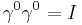 \gamma^0 \gamma^0 = I \,