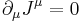 \partial_\mu J^\mu=0