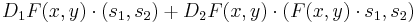 D_1F(x,y)\cdot(s_1,s_2) %2B D_2F(x,y)\cdot(F(x,y)\cdot s_1,s_2)