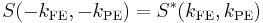 S(-k_\mathrm{FE},-k_\mathrm{PE}) = S^*(k_\mathrm{FE},k_\mathrm{PE}) \,