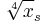 \sqrt[4]{x}_s