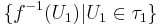 \{f^{-1}(U_1) | U_1\in\tau_1\}