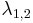 \lambda_{1,2}