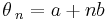 \theta\,_n = a %2B nb