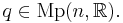 q\in {\mathrm {Mp}}(n,{\mathbb R}).