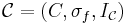 \mathcal C = (C, \sigma_f, I_{\mathcal C})