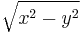 \sqrt{x^2-y^2}