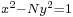 \scriptstyle x^2 - N y^2 = 1