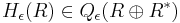 H_\epsilon(R) \in Q_\epsilon(R \oplus R^*)