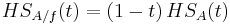 HS_{A/f}(t)=(1-t)\,HS_A(t)