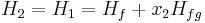 H_{2}=H_{1}=H_{f}%2Bx_{2}H_{fg} \,