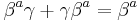 \beta^{a} \gamma %2B \gamma \beta^{a} = \beta^{a}