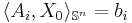 \langle
A_i,X_0\rangle_{\mathbb{S}^n} = b_i