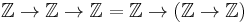 \mathbb{Z} \rarr \mathbb{Z} \rarr \mathbb{Z} = \mathbb{Z} \rarr (\mathbb{Z} \rarr \mathbb{Z})