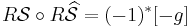 R\mathcal S \circ R\widehat{\mathcal S} = (-1)^\ast [-g]