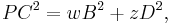 PC^{2} = wB^{2} %2B zD^{2},