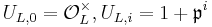 U_{L, 0} = \mathcal{O}_L^\times, U_{L, i} = 1 %2B \mathfrak{p}^i