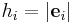 h_i = \left|\mathbf e_i\right|