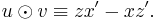 
u\odot v\equiv zx^{\prime}-xz^{\prime}.
