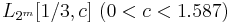 L_{2^m}[1/3,c]\ (0 < c < 1.587)