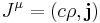 J^\mu = \left(c \rho, \mathbf{j} \right)