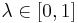 \lambda \in [0,1]