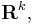 \mathbf{R}^k,