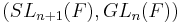  (SL_{n%2B1}(F),GL_n(F) ) 