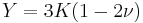 Y = 3K(1-2\nu)