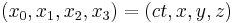 (x_0,x_1,x_2,x_3) = (ct,x,y,z)