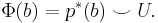 \Phi(b) = p^*(b) \smile U.