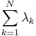 \sum_{k=1}^N \lambda_k