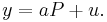 y = aP %2B u.