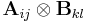 \mathbf{A}_{ij} \otimes \mathbf{B}_{kl}