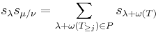 s_\lambda s_{\mu/\nu} = \sum_{\lambda%2B\omega(T_{\ge j})\in P}s_{\lambda%2B\omega(T)}