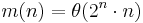 m(n) = \theta(2^n \cdot n)